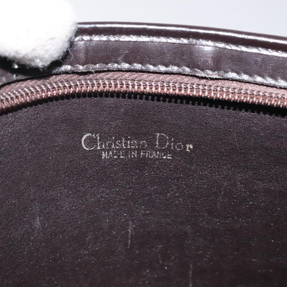 Christian Dior Trotter Canvas Shoulder Bag Beige Gold Auth 116060