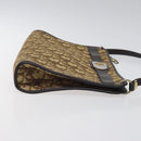 Christian Dior Trotter Canvas Shoulder Bag Beige Gold Auth 116060-3