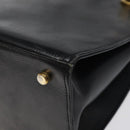 Salvatore Ferragamo Gancini Shoulder Bag Leather Black Gold Auth 116063-8