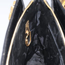 Salvatore Ferragamo Gancini Shoulder Bag Leather Black Gold Auth 116063-19