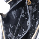 Salvatore Ferragamo Gancini Shoulder Bag Leather Black Gold Auth 116063-20