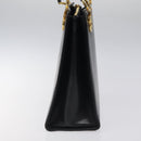 Salvatore Ferragamo Gancini Shoulder Bag Leather Black Gold Auth 116063-3