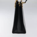 Salvatore Ferragamo Gancini Shoulder Bag Leather Black Gold Auth 116063-4