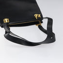 Salvatore Ferragamo Gancini Shoulder Bag Leather Black Gold Auth 116063-7