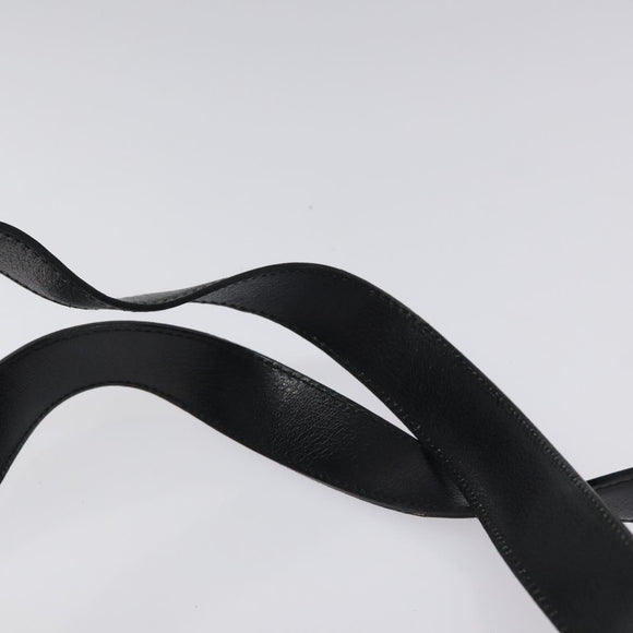 Salvatore Ferragamo Gancini Shoulder Bag Leather Black Gold Auth 116063