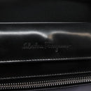 Salvatore Ferragamo Gancini Hand Bag Nylon Black Auth 116072-17