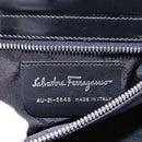 Salvatore Ferragamo Gancini Hand Bag Nylon Black Auth 116072-12