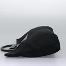 Salvatore Ferragamo Gancini Hand Bag Nylon Black Auth 116072-3