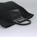 Salvatore Ferragamo Gancini Hand Bag Nylon Black Auth 116072-6