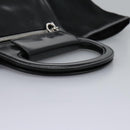 Salvatore Ferragamo Gancini Hand Bag Nylon Black Auth 116072-7