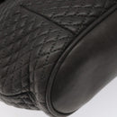 BALLY Hand Bag Leather Gray Gold Auth 116073-11