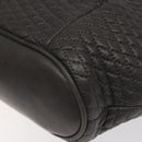 BALLY Hand Bag Leather Gray Gold Auth 116073-15