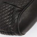 BALLY Hand Bag Leather Gray Gold Auth 116073-13