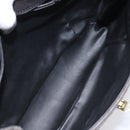 BALLY Hand Bag Leather Gray Gold Auth 116073-18