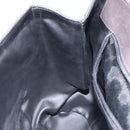 BALLY Hand Bag Leather Gray Gold Auth 116073-20