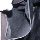 BALLY Hand Bag Leather Gray Gold Auth 116073-21