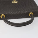 BALLY Hand Bag Leather Gray Gold Auth 116073-7