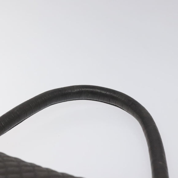 BALLY Hand Bag Leather Gray Gold Auth 116073