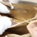 BOTTEGA VENETA Chain Shoulder Bag Suede Beige Silver Auth 116077-19