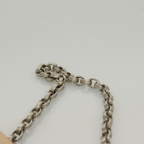 BOTTEGA VENETA Chain Shoulder Bag Suede Beige Silver Auth 116077