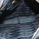 PRADA ribbon Shoulder Bag Leather Purple Gold Auth 116078-15