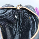 PRADA ribbon Shoulder Bag Leather Purple Gold Auth 116078-17