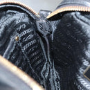 PRADA ribbon Shoulder Bag Leather Purple Gold Auth 116078-17