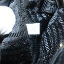 PRADA ribbon Shoulder Bag Leather Purple Gold Auth 116078-18