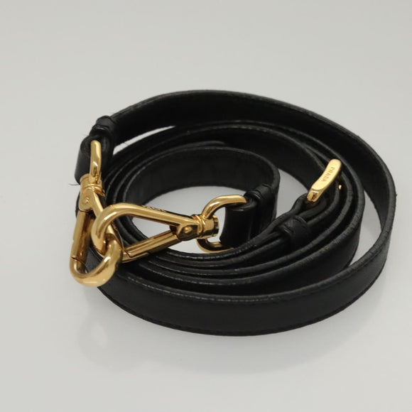 PRADA ribbon Shoulder Bag Leather Purple Gold Auth 116078