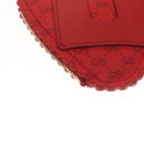 GUCCI Micro GG Supreme Chain Pouch Shoulder Bag PVC Red 576495 Auth 116081SAV-16