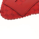 GUCCI Micro GG Supreme Chain Pouch Shoulder Bag PVC Red 576495 Auth 116081V-17