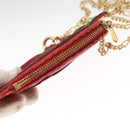 GUCCI Micro GG Supreme Chain Pouch Shoulder Bag PVC Red 576495 Auth 116081SAV-18