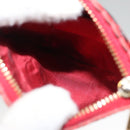 GUCCI Micro GG Supreme Chain Pouch Shoulder Bag PVC Red 576495 Auth 116081V-10