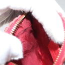 GUCCI Micro GG Supreme Chain Pouch Shoulder Bag PVC Red 576495 Auth 116081V-20