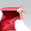 GUCCI Micro GG Supreme Chain Pouch Shoulder Bag PVC Red 576495 Auth 116081V-21