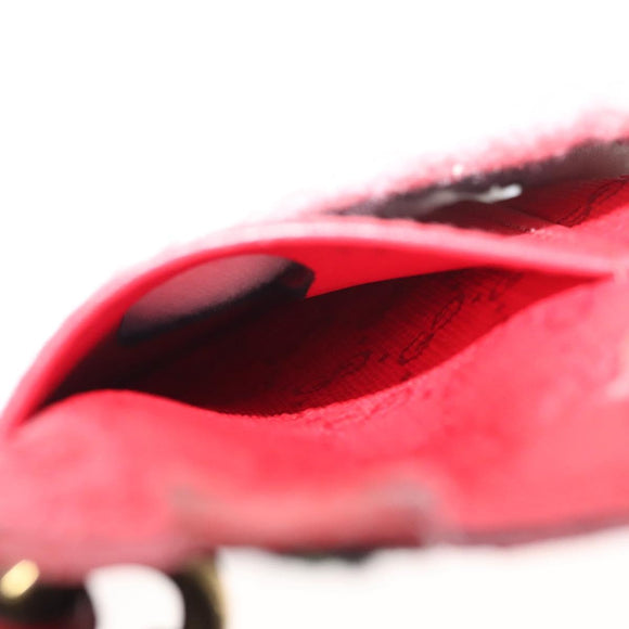 GUCCI Micro GG Supreme Chain Pouch Shoulder Bag PVC Red 576495 Auth 116081V