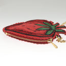 GUCCI Micro GG Supreme Chain Pouch Shoulder Bag PVC Red 576495 Auth 116081SAV-3