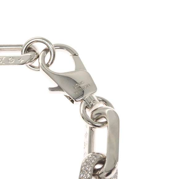 LOUIS VUITTON Collier LV Edge GM Necklace metal Silver tone MP3000 Auth 116084SAM