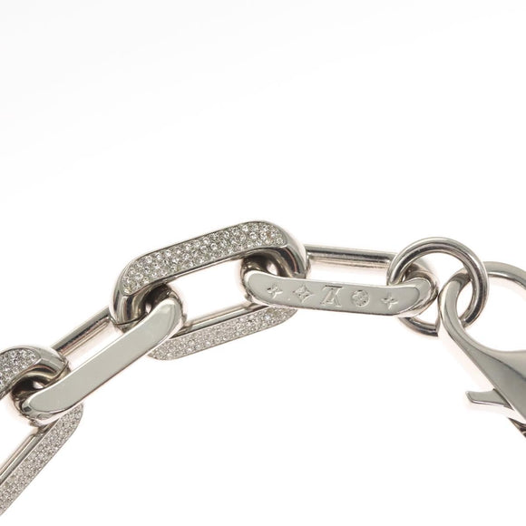 LOUIS VUITTON Collier LV Edge GM Necklace metal Silver tone MP3000 Auth 116084SAM