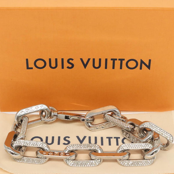 LOUIS VUITTON Collier LV Edge GM Necklace metal Silver tone MP3000 Auth 116084AM