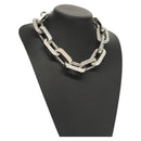 LOUIS VUITTON Collier LV Edge GM Necklace metal Silver tone MP3000 Auth 116084AM-1