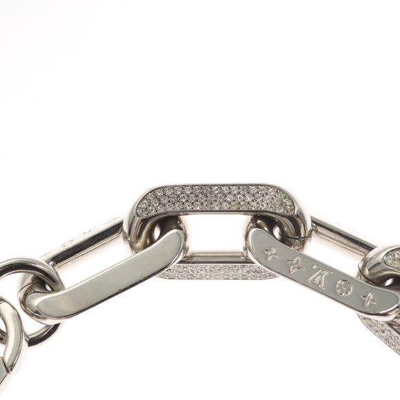 LOUIS VUITTON Collier LV Edge GM Necklace metal Silver tone MP3000 Auth 116084AM