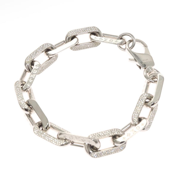 LOUIS VUITTON Collier LV Edge GM Necklace metal Silver tone MP3000 Auth 116084SAM