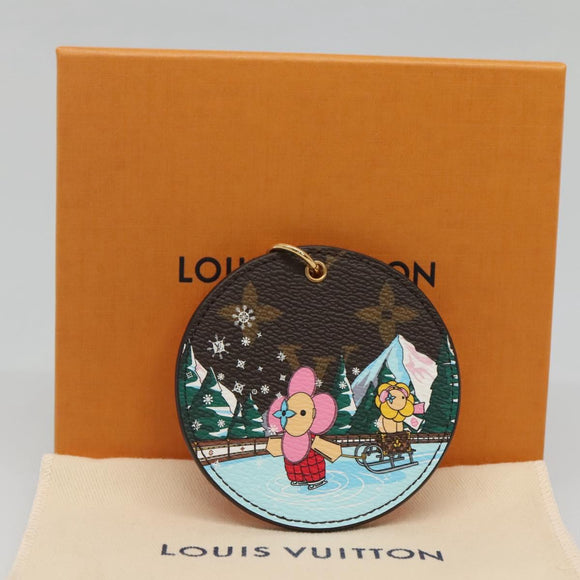 LOUIS VUITTON Monogram Vivienne Key Holder Illustre Charm M82633 Auth 116097