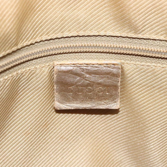 GUCCI GG Canvas Hand Bag Light Blue Gold 000 0852 Auth 116100