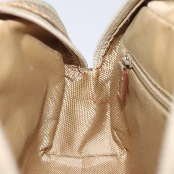 GUCCI GG Canvas Hand Bag Light Blue Gold 000 0852 Auth 116100