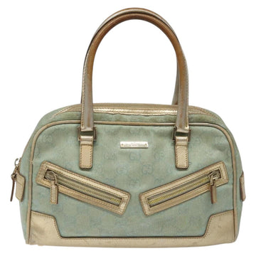 GUCCI GG Canvas Hand Bag Light Blue Gold 000 0852 Auth 116100 - 0