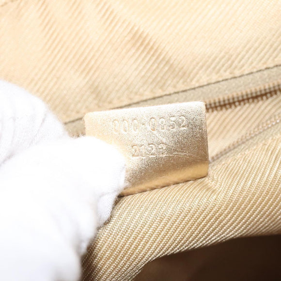 GUCCI GG Canvas Hand Bag Light Blue Gold 000 0852 Auth 116100