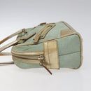 GUCCI GG Canvas Hand Bag Light Blue Gold 000 0852 Auth 116100-5