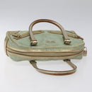 GUCCI GG Canvas Hand Bag Light Blue Gold 000 0852 Auth 116100-6